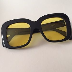 Yellow and black frame lenses
